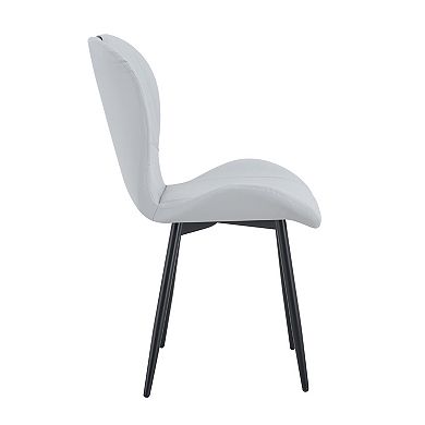 Trikiousd Set of 4 Dining Chairs with Metal Frame and Cushioned Seat