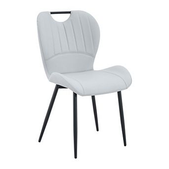 Trikiousd Set of 4 Dining Chairs with Metal Frame and Cushioned Seat