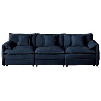 Trikiousd Oversized Modular Sectional Sofa Chenille Cloud Couch 3 Seater with Pillows