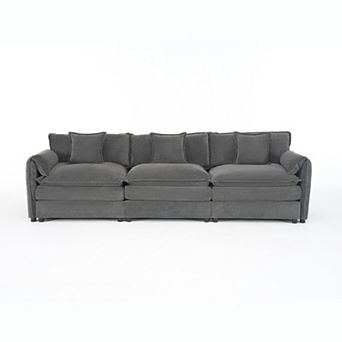 Trikiousd Oversized Modular Sectional Sofa Chenille Cloud Couch 3 Seater with Pillows
