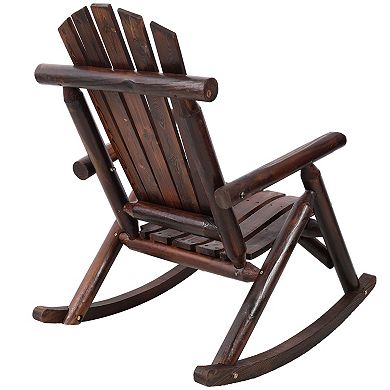 Trikiousd Wooden Porch Rocker Chair