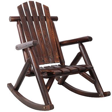 Trikiousd Wooden Porch Rocker Chair