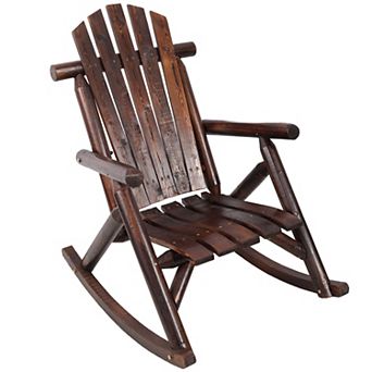 Trikiousd Wooden Porch Rocker Chair