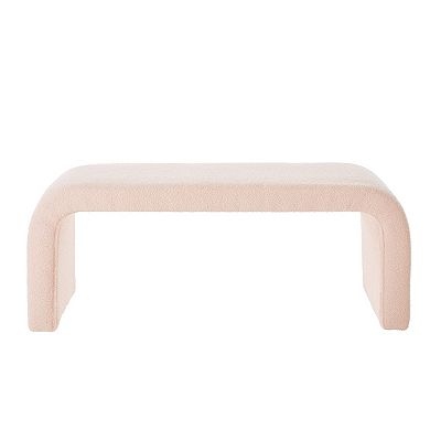 Trikiousd 3-Piece Curved Ottoman Bench Set, Modern Sofa Footrest U-Shaped Entry Bench Vanity Stool