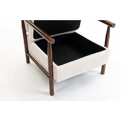 Trikiousd Mid Century Modern Accent Chair Upholstered Armchair with Storage