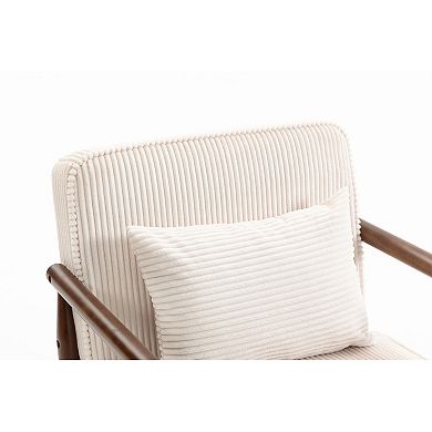 Trikiousd Mid Century Modern Accent Chair Upholstered Armchair with Storage