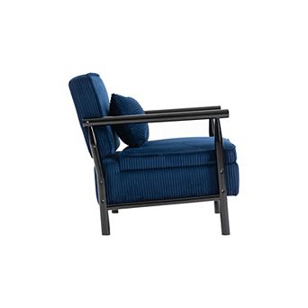 Trikiousd Mid Century Modern Accent Chair Upholstered Armchair with Storage