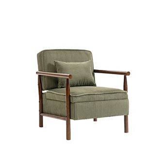 Trikiousd Mid Century Modern Accent Chair Upholstered Armchair with Storage