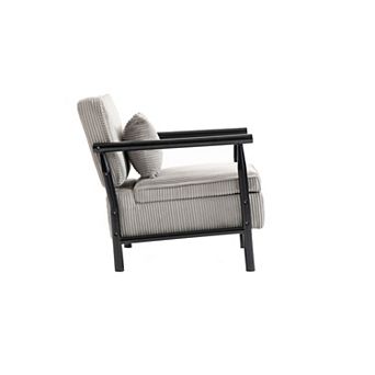 Trikiousd Mid Century Modern Accent Chair Upholstered Armchair with Storage