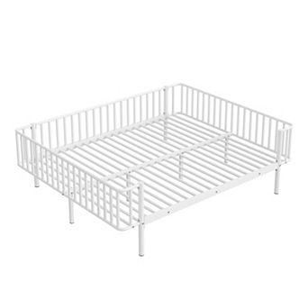 Trikiousd Daybed Frame Metal Platform Sofa Bed Heavy-Duty Steel Slat Support for Bedroom