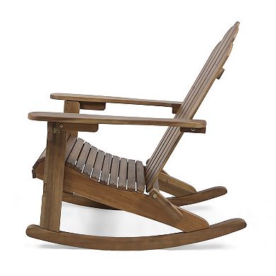Trikiousd Wood Rocking Chair Slat Back Rocker