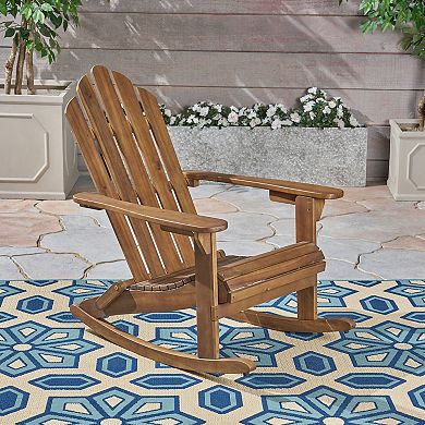 Trikiousd Wood Rocking Chair Slat Back Rocker