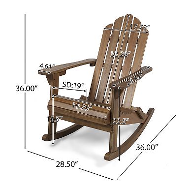 Trikiousd Wood Rocking Chair Slat Back Rocker