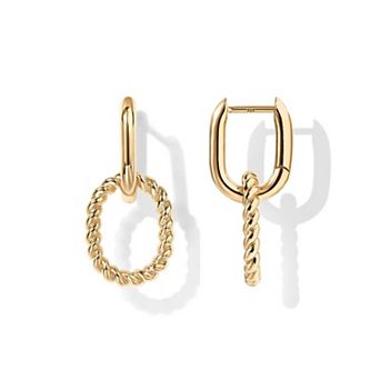 Paperclip Hoop Dangle Earrings