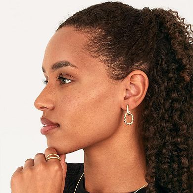 Paperclip Hoop Dangle Earrings