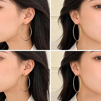 Multi Pair Hoop Earrings Set