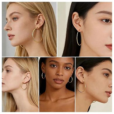 Multi Pair Hoop Earrings Set