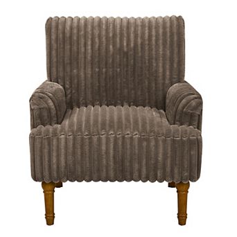 Trikiousd Modern Corduroy Accent Chair with Wood Legs Upholstered Armchair