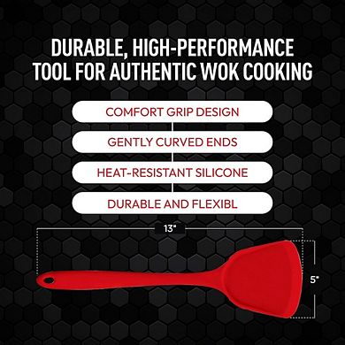 Silicone Wok Turner Spatula Heat Resistant, Nonstick, Flexible