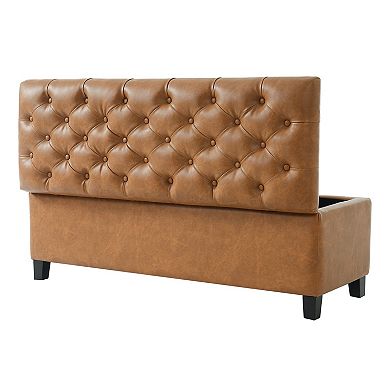 Trikiousd PU Upholstered Ottoman Storage Bench Foot Stool