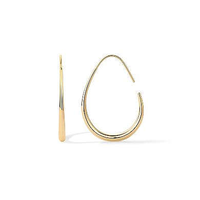Oval Hoop Drop Earrings