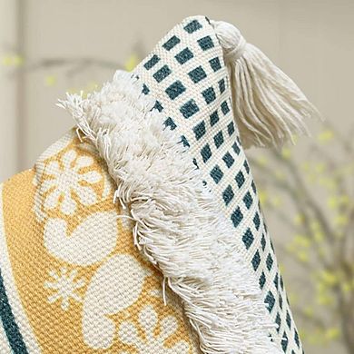 2-Piece Tufted Hand-Woven Throw Pillow Cases