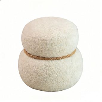 Trikiousd Snowman Ottoman Accent Stool, Small Foot Stool Footrest for Living Room Apartment