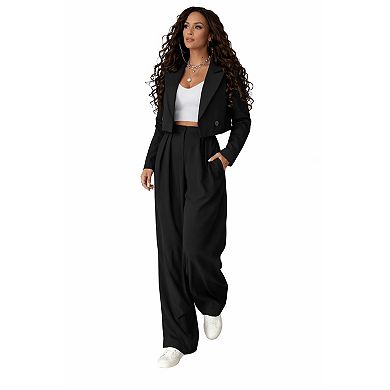 Women Casual Blazer Pants Set