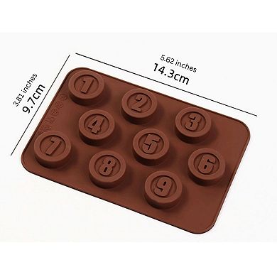 Silicone Chocolate Number Mold (5.6 x 3.8 Inch)
