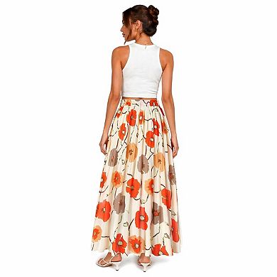 Women's Flowy Chiffon A-Line Skirt