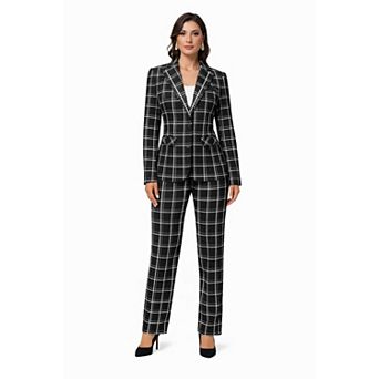 Women Classic Plaid Suit Set