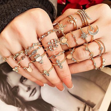 Vintage Boho Ring Set