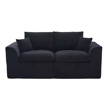 Trikiousd Modern Loveseat Cloud Sofa Couch Modular 2-Seater with Removable Covers No Assembly