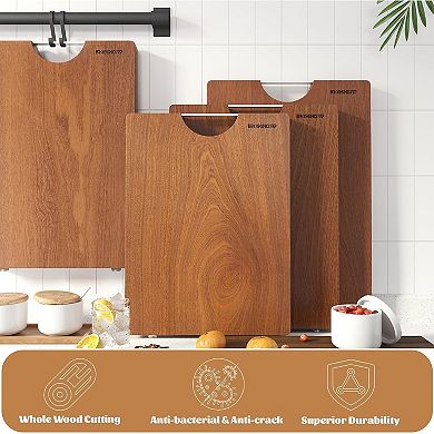 Solid Sapele Wood Cutting Board, 15.74x11.81