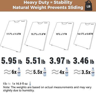 Solid Sapele Wood Cutting Board, 15.74x11.81