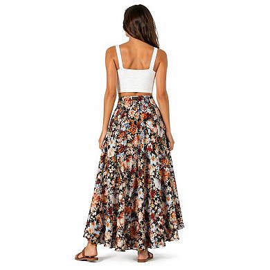 Elegant Pleated A-Line Maxi Skirt