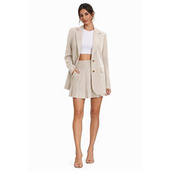 Women Office Skort Suit Set
