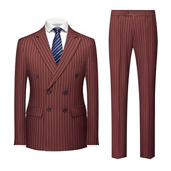 Elegant Pinstripe Suit Men