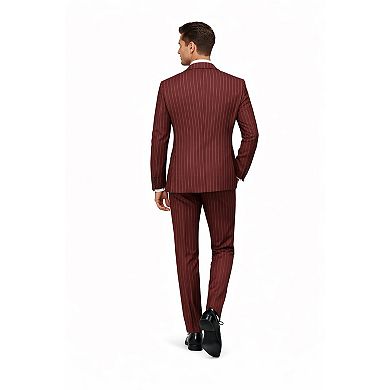 Elegant Pinstripe Suit Men