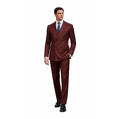 Elegant Pinstripe Suit Men