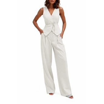 Women Tailored Vest Pant Set