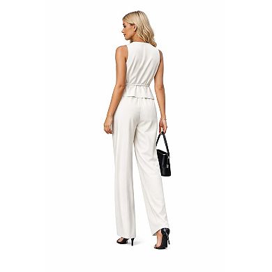 Women Tailored Vest Pant Set
