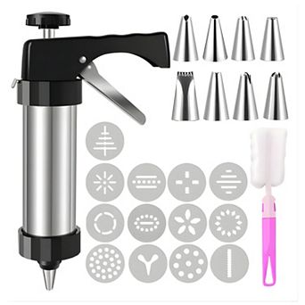 Manual Spritz Cookie & Cake Decorating Press - Perfect for Making Mini Cookies, Decorating Cakes