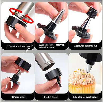 Manual Spritz Cookie & Cake Decorating Press - Perfect for Making Mini Cookies, Decorating Cakes