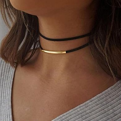 Punk Style Black Velvet Choker Necklace for Women