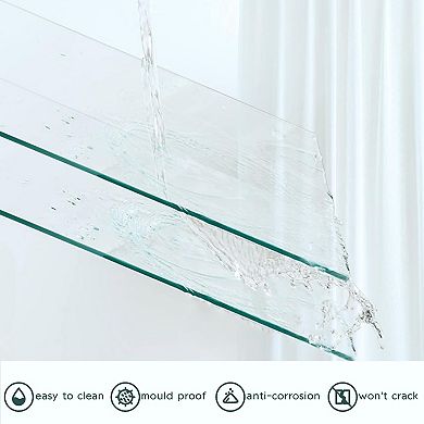 Set of 4 Clear Tempered Glass Cutting Boards
