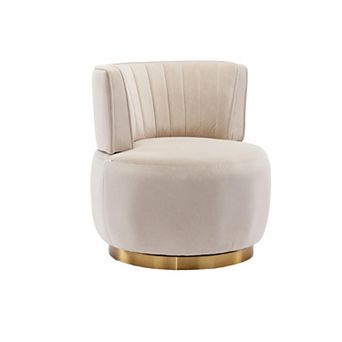 Trikiousd 360 Degree Swivel Barrel Accent Chair Velvet Round Cuddle Sofa Chair