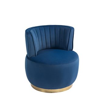 Trikiousd 360 Degree Swivel Barrel Accent Chair Velvet Round Cuddle Sofa Chair