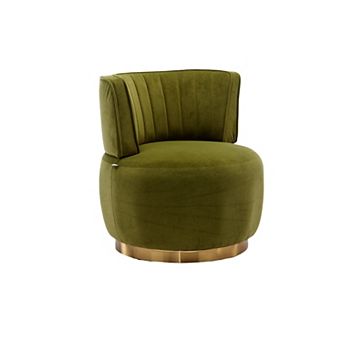 Trikiousd 360 Degree Swivel Barrel Accent Chair Velvet Round Cuddle Sofa Chair