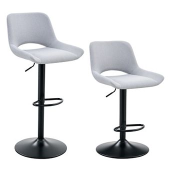 Trikiousd Swivel Adjustable Bar Stools Set of 2 Modern Counter Chairs